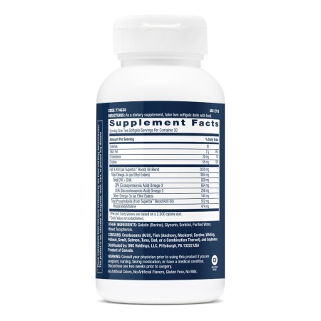 Gnc Triple Strength Fish Oil Plus Krill Oil, Ulei De Peste Plus Ulei De Krill, 60 Cps