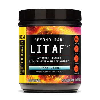 Gnc Beyond Raw Lit Af V2, Formula Avansata De Pre-workout, Cu Aroma De Gummy Shark, 430 G