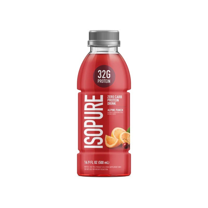 Isopure Protein Drink, Bautura Proteica Cu Aroma De Alpine Punch, 500 Ml