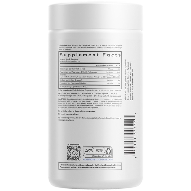 Codeage Keto Electrolytes, Electroliti Pentru Dieta Keto,180 Cps