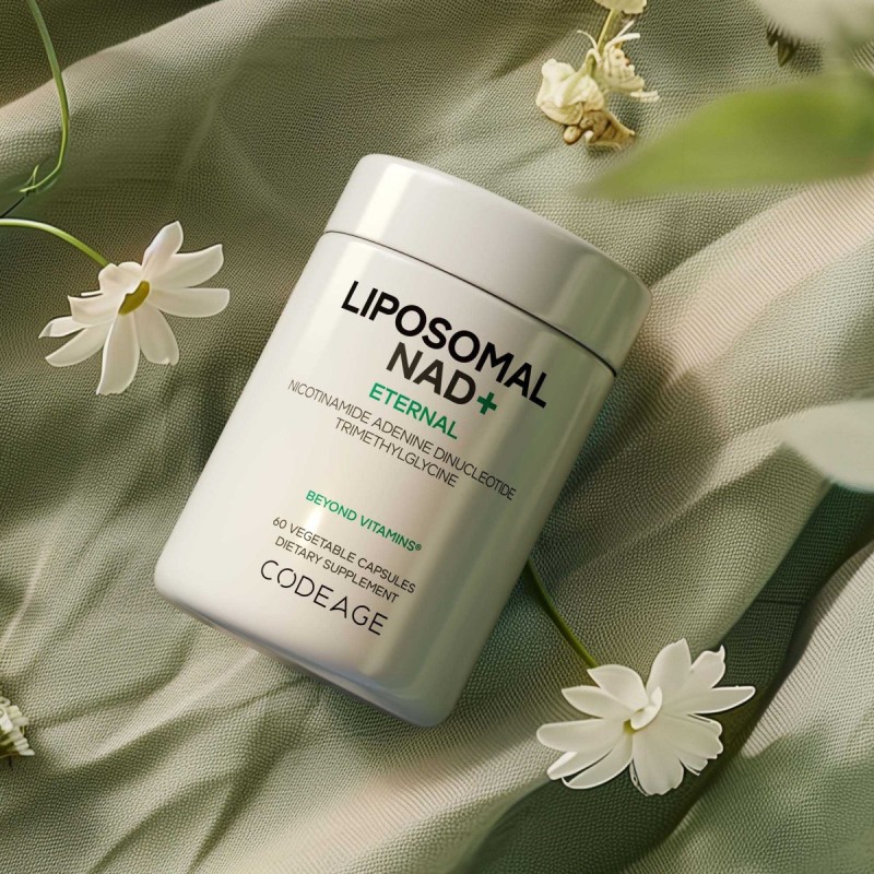 Codeage Liposomal Nad+ Eternal, Nicotinamide Adenine Dinucleotide, Nad+ Liposomal Cu Betaina Tmg, 60 Cps