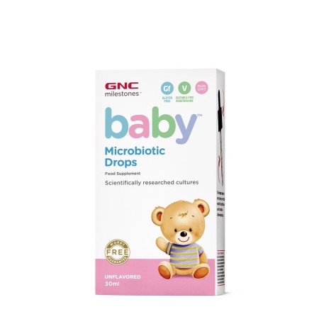 Gnc Milestones Baby Microbiotic Drops, Probiotic Picaturi Studiat Clinic Hereditum Lc40 Pentru Bebelusi, 30 Ml