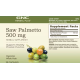 Herbal plus saw palmetto 500 Mg, extract din palmier pitic (90 Cps). GNC Live Well