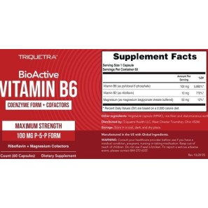Triquetravitamin B6 Coenzyme Form + Cofactors,  Vitamina B6 Forma Coenzimatica + Cofactori, 60 Cps