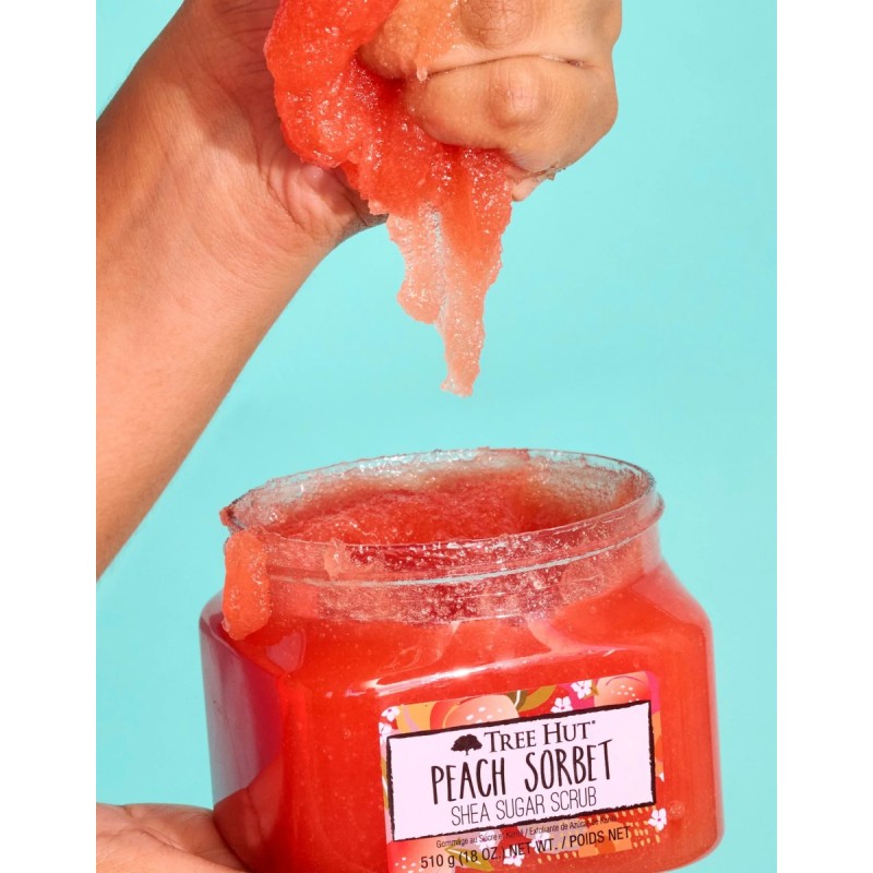 Tree Hut Shea Sugar Scrub Peach Sorbet, 510 G