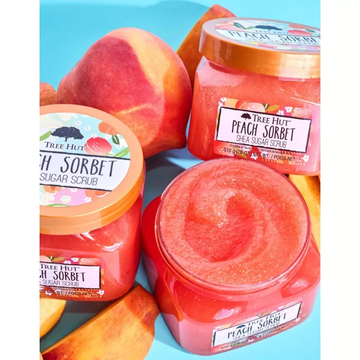 Tree Hut Shea Sugar Scrub Peach Sorbet, 510 G Tree Hut Shea Sugar Scrub Peach Sorbet, 510 G