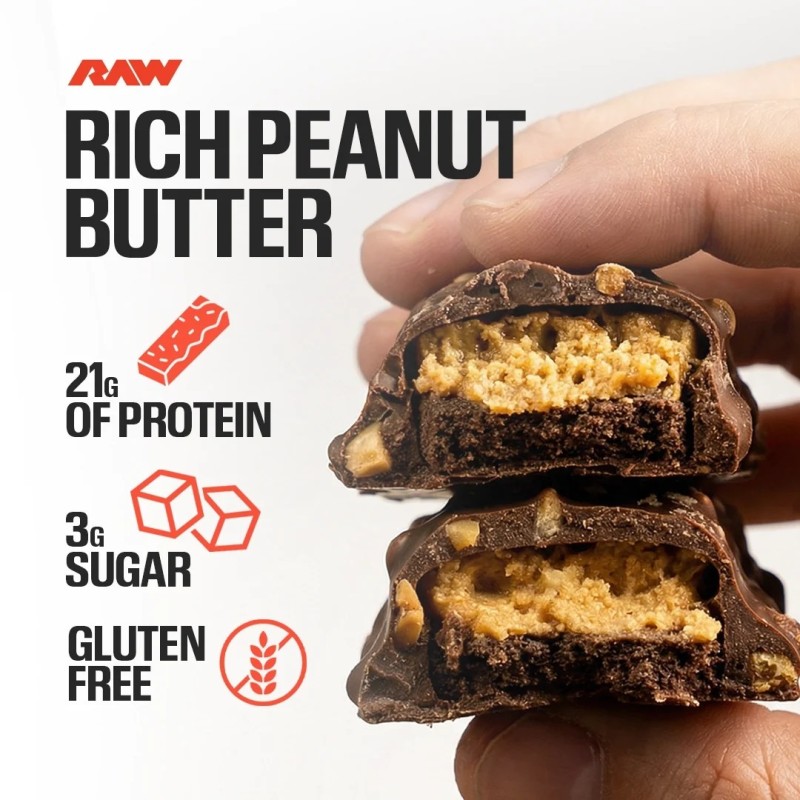 Raw Core 02 Dark Chocolate Cookie Butter, Baton Proteic Cu Aroma De Ciocolata Neagra Si Crema De Biscuiti, 60 G