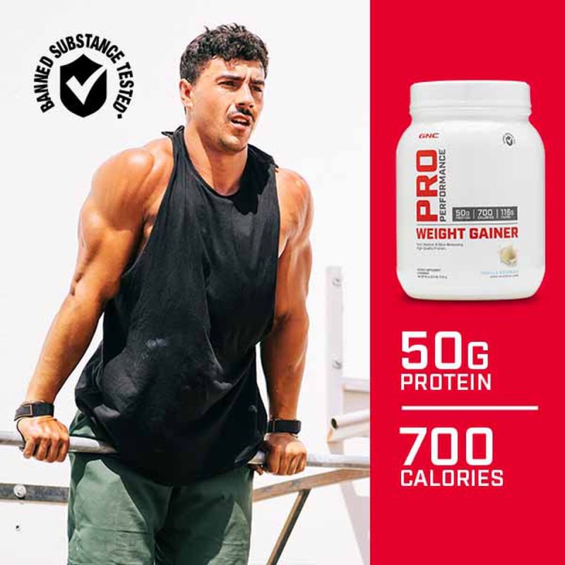 Pro performance formula proteica pentru crestere in greutate cu aroma de ciocolata, testata antidoping (1134 g), GNC Live Well