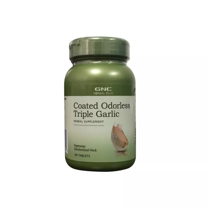 Gnc Herbal Plus Coated Odorless Triple Garlic, Usturoi Cu Invelis Inodor, 100 Tb Gnc Herbal Plus Coated Odorless Triple Garlic, Usturoi Cu Invelis Inodor, 100 Tb