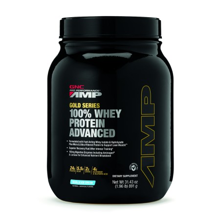 Amp gold Series proteina din zer cu aroma de vanilie (891 g), GNC Live Well