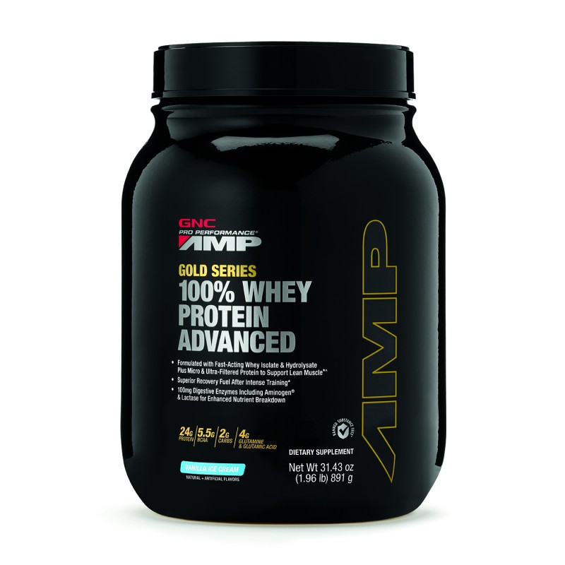 Amp gold Series proteina din zer cu aroma de vanilie (891 g), GNC Live Well