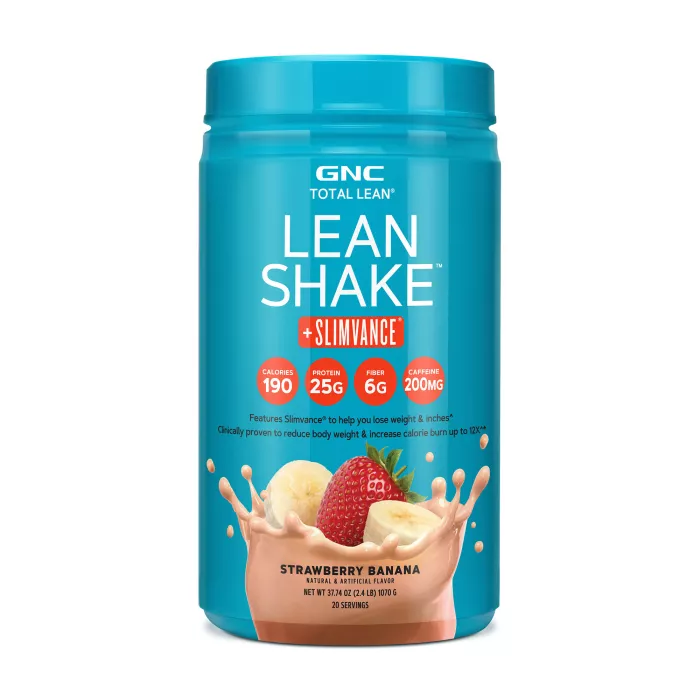 Gnc Total Lean Lean Shake + Slimvance, Shake Proteic Cu Slimvance, Cu Aroma De Capsuni Si Banane, 1070 G Gnc Total Lean Lean Shake + Slimvance, Shake Proteic Cu Slimvance, Cu Aroma De Capsuni Si Banane, 1070 G