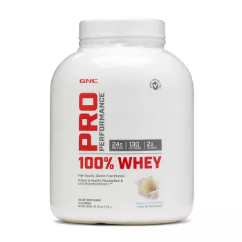Gnc Pro Performance 100% Whey, Proteina Din Zer Cu Aroma De Vanilie, Testata Antidoping, 2176 G Gnc Pro Performance 100% Whey, Proteina Din Zer Cu Aroma De Vanilie, Testata Antidoping, 2176 G