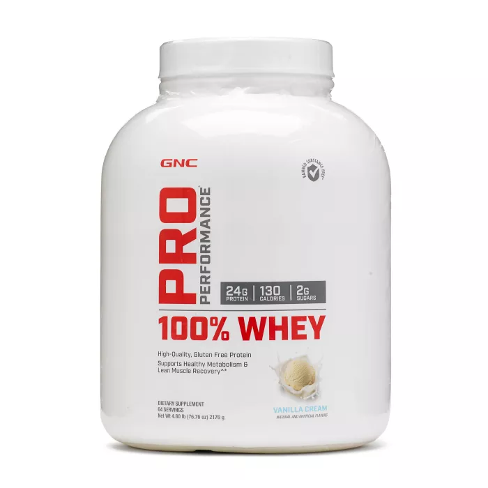 Gnc Pro Performance 100% Whey, Proteina Din Zer Cu Aroma De Vanilie, Testata Antidoping, 2176 G Gnc Pro Performance 100% Whey, Proteina Din Zer Cu Aroma De Vanilie, Testata Antidoping, 2176 G