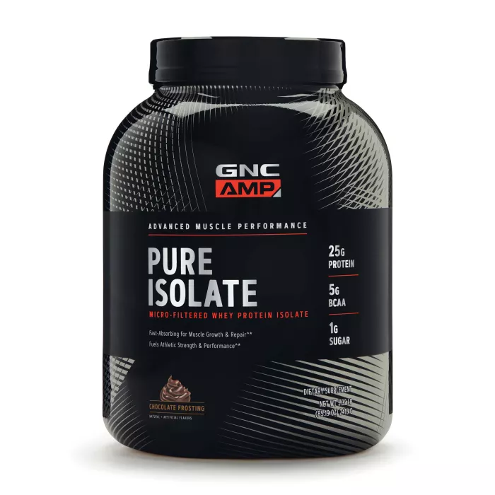 Gnc Amp Pure Isolate, Proteina Izolata Din Zer Cu Aroma De Ciocolata, 2415 G Gnc Amp Pure Isolate, Proteina Izolata Din Zer Cu Aroma De Ciocolata, 2415 G