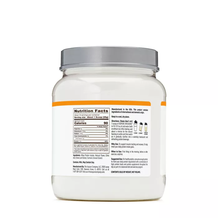 Isopure Infusions, Proteina Izolata Din Zer, Cu Aroma De Citrice, 400 G Isopure Infusions, Proteina Izolata Din Zer, Cu Aroma De Citrice, 400 G