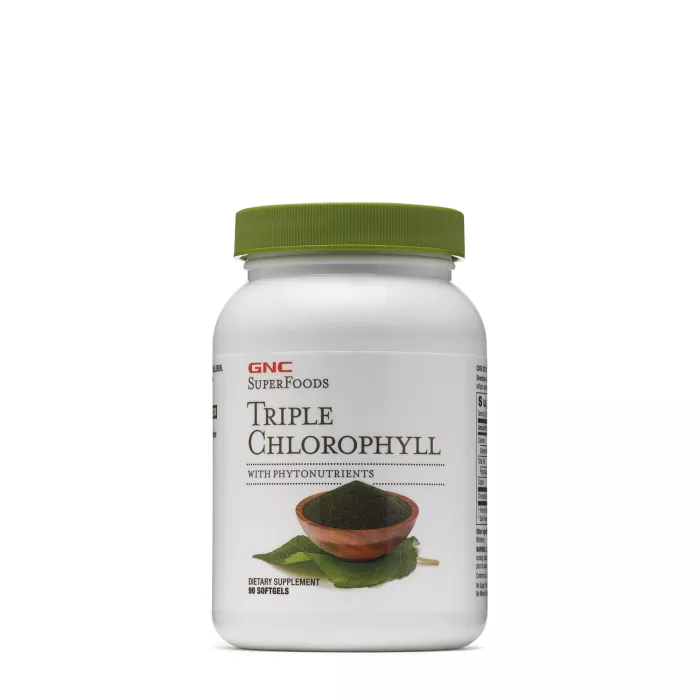 Gnc Superfoods Triple Chlorophyll, Clorofila Tripla Cu Fitonutrienti, 90 Cps Gnc Superfoods Triple Chlorophyll, Clorofila Tripla Cu Fitonutrienti, 90 Cps