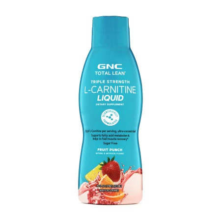 Total Lean Triple Strength L-carnitine Liquid, L-carnitina Lichida, Cu Aroma De Punch De Fructe (473 ml), GNC