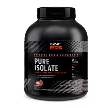 Gnc Amp Pure Isolate, Proteina Izolata Din Zer, Cu Aroma De Capsuni, 2205 G