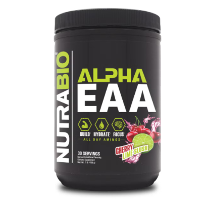 Nutrabio Alpha Eaa Cherry Lime Slush Flavor, Aminoacizi Cu Aroma De Cirese Si Lime, 455 G
