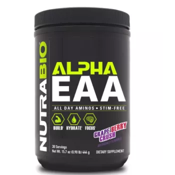 Nutrabio Alpha Eaa Grape Berry Crush Flavor, Aminoacizi Cu Aroma De Struguri Si Fructe De Padure, 444 G