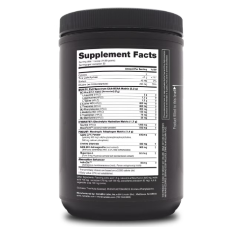 Nutrabio Alpha Eaa Grape Berry Crush Flavor, Aminoacizi Cu Aroma De Struguri Si Fructe De Padure, 444 G