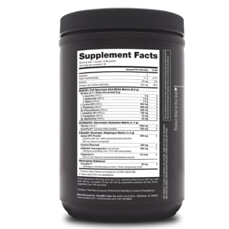 Nutrabio Alpha Eaa Grape Berry Crush Flavor, Aminoacizi Cu Aroma De Struguri Si Fructe De Padure, 444 G