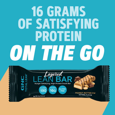 Gnc Total Lean Layered Lean Bar, Baton Proteic Cu Aroma De Placinta De Unt De Arahide, 44g