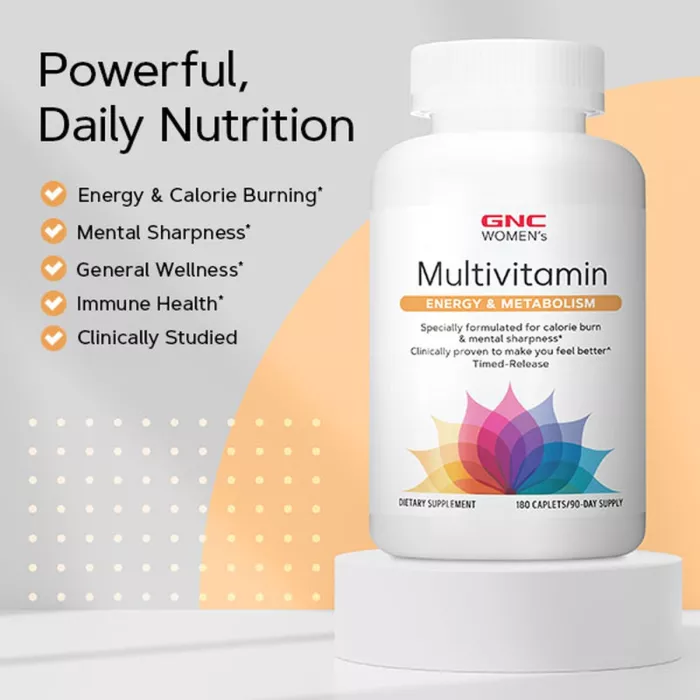 Gnc Women's Multivitamin Energy & Metabolism, Complex De Multivitamine Pentru Femei, 90 Tb Gnc Women's Multivitamin Energy & Metabolism, Complex De Multivitamine Pentru Femei, 90 Tb