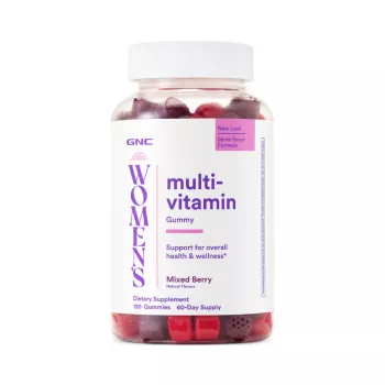 Gnc Women’s Multivitamin Gummy, With Mixed Berry Flavor, Jeleuri Cu Multivitamine Pentru Femei Cu Aroma Naturala De Fructe De Padure, 120 Jeleuri
