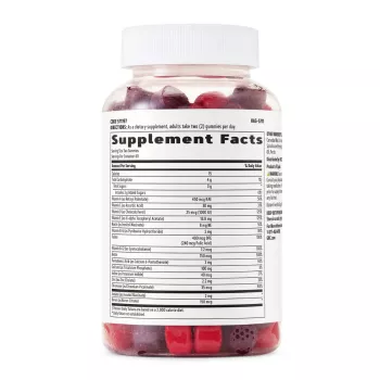 Gnc Women’s Multivitamin Gummy, With Mixed Berry Flavor, Jeleuri Cu Multivitamine Pentru Femei Cu Aroma Naturala De Fructe De Padure, 120 Jeleuri