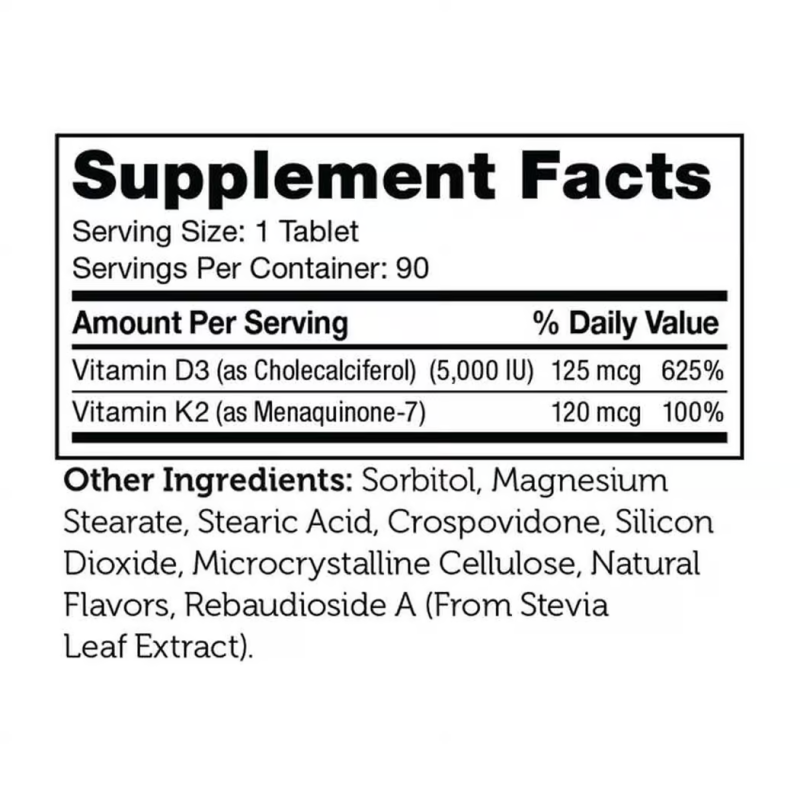 Zahler Chewable Vitamin D3 And K2, Vitamina D3+k2 Masticabila, Formula Avansata Pentru Absorbtie Superioara, 90 Tb