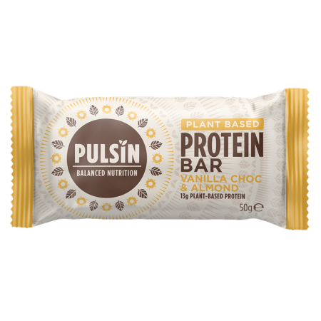 Baton Proteic cu Ciocolata, Vanilie si Migdale (50 grame), Pulsin