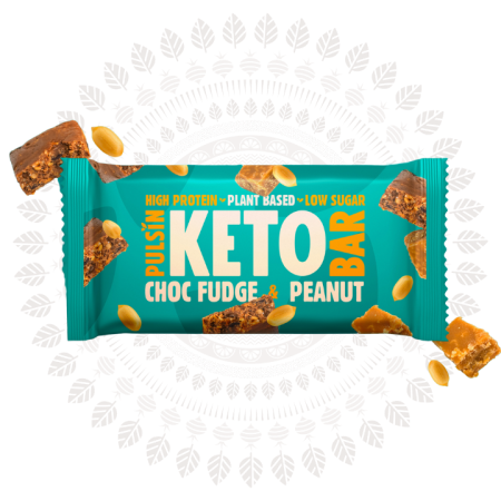 Baton Proteic Keto cu Ciocolata si Arahide (50 grame), Pulsin