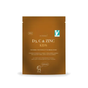 Vitamina D3, C & Zinc Kids (53 grame), Nordbo