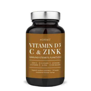 Vitamina D3, C & Zinc - Vegan (90 capsule), Nordbo