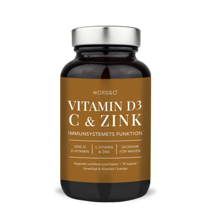 Vitamina D3, C & Zinc - Vegan (90 capsule), Nordbo