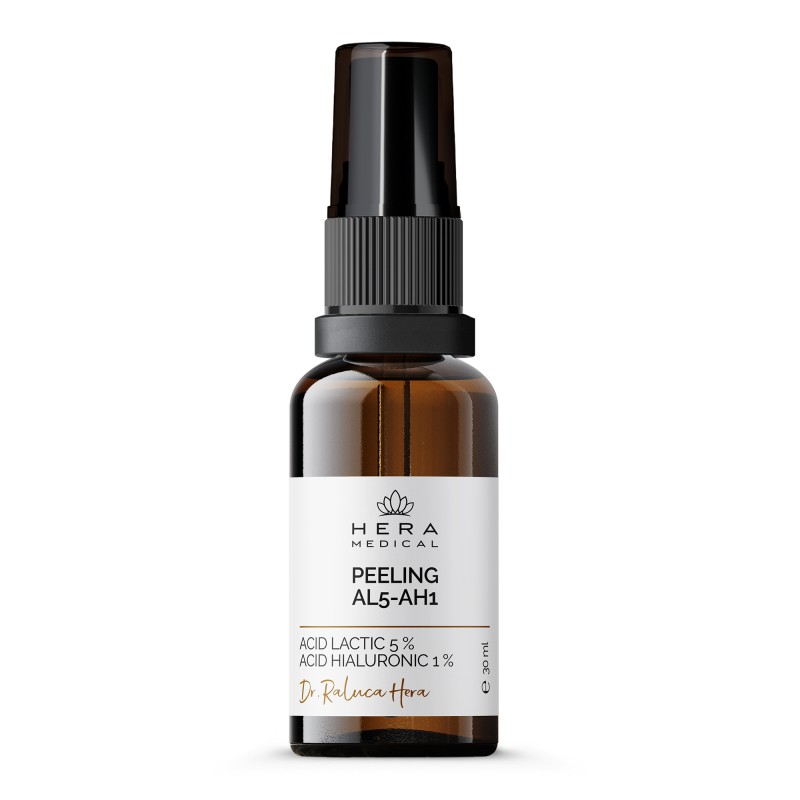 Solutie Peeling Acid Lactic 5% Si Acid Hialuronic 1% (30ml), Hera Medical