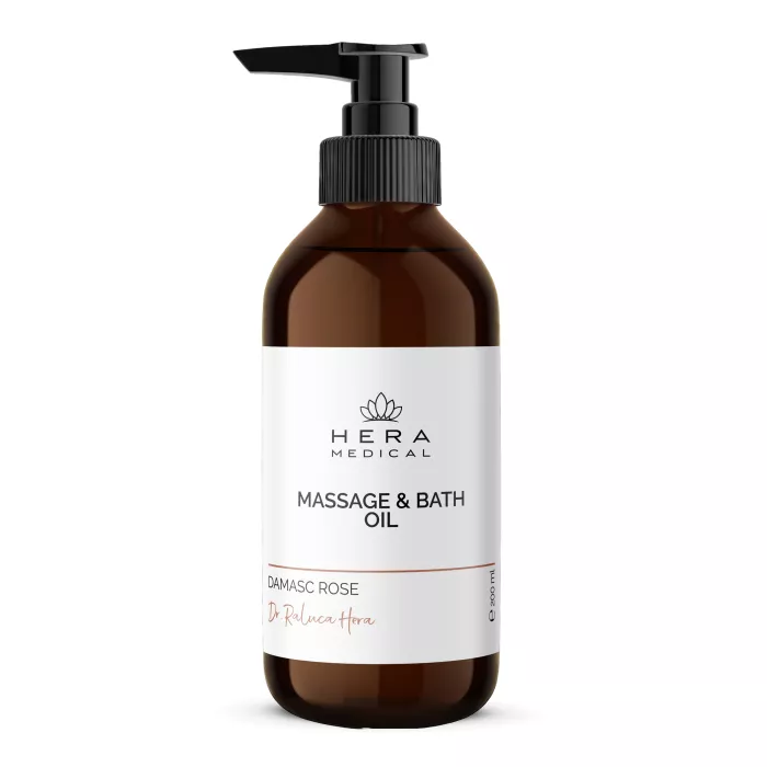 Ulei De Masaj Și Baie Cu Trandafir De Damasc - 200 ml