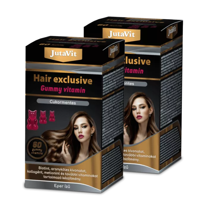 Hair Exclusive Gummy Vitamin Fara zahar (60 vitamine gumate), JutaVit