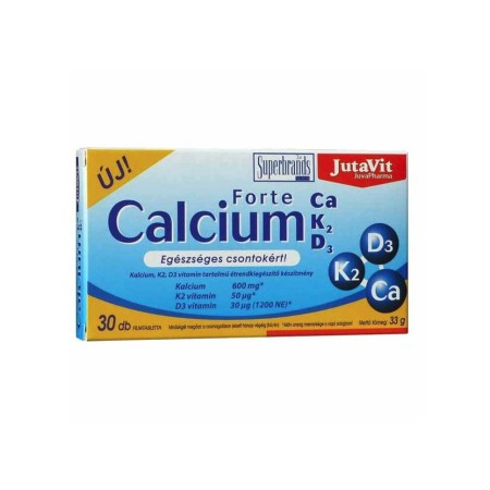 Calciu Forte - Ca + K2 + D3 (30 capsule), JutaVit