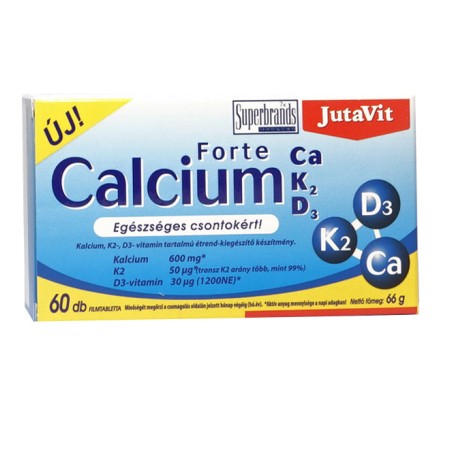 Calciu Forte - Ca + K2 + D3 (60 capsule), JutaVit