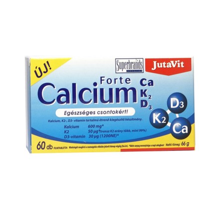 Calciu Forte - Ca + K2 + D3 (60 capsule), JutaVit