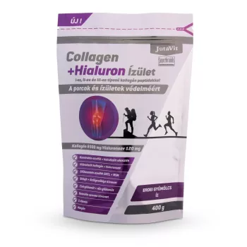 Colagen+ Hialuron Articulatii cu Peptide de Colagen Tip I, II și III cu Gust de Fructe de Padure (400 g), JutaVit