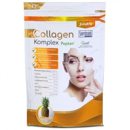 Colagen + Hialuron Complex cu Aroma de Ananas (400 g), JutaVit