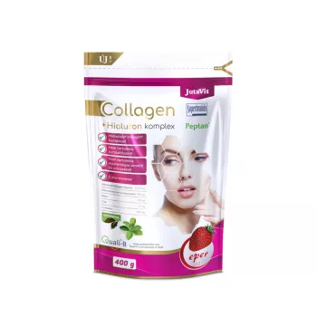 Colagen + Hialuron Complex cu Aroma de Capsuni (400 g), JutaVit