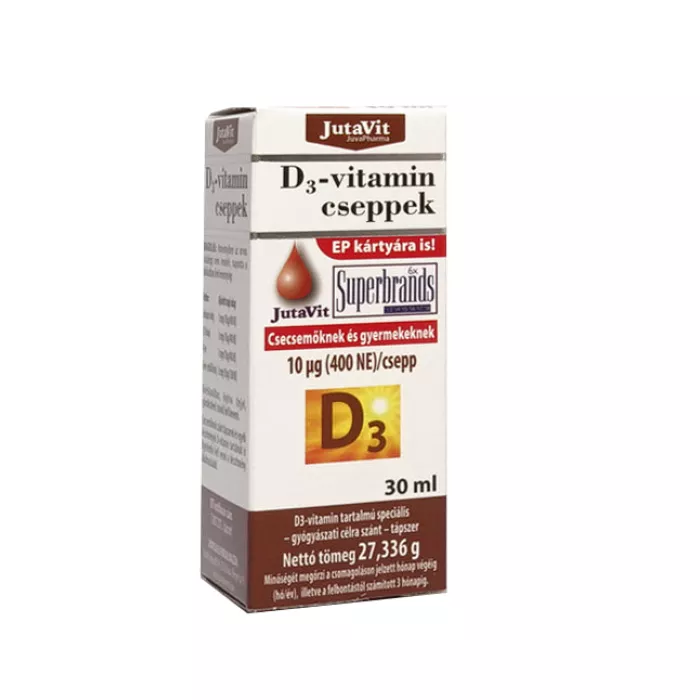 Picaturi de Vitamina D3 (30 ml), JutaVit