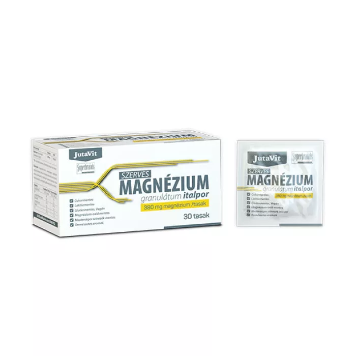 Praf Granulat Organic de Magneziu 380 mg (30 plicuri), JutaVit
