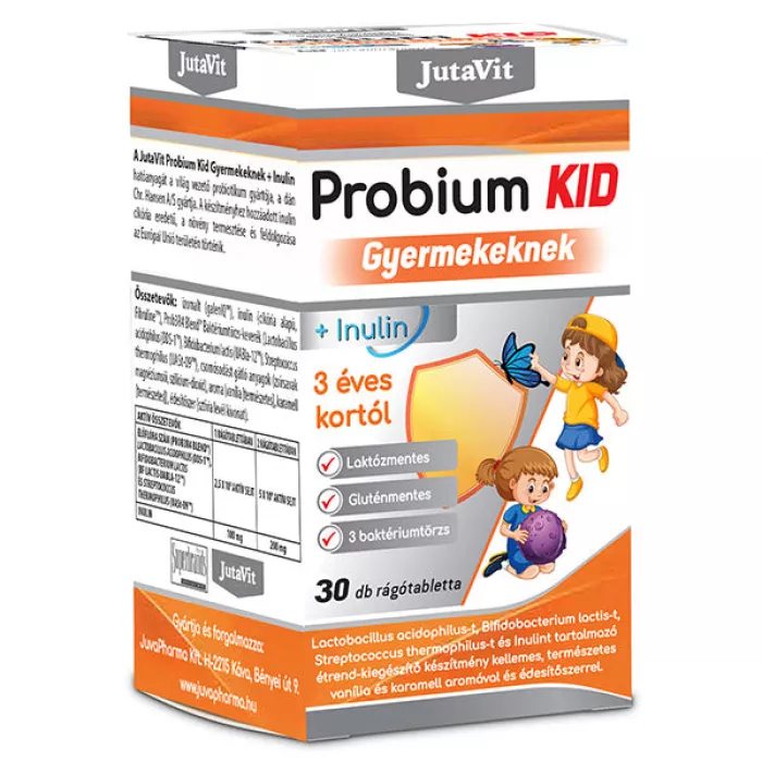 Probium Kid Pentru Copii + Inulina (30 tablete masticabile), JutaVit