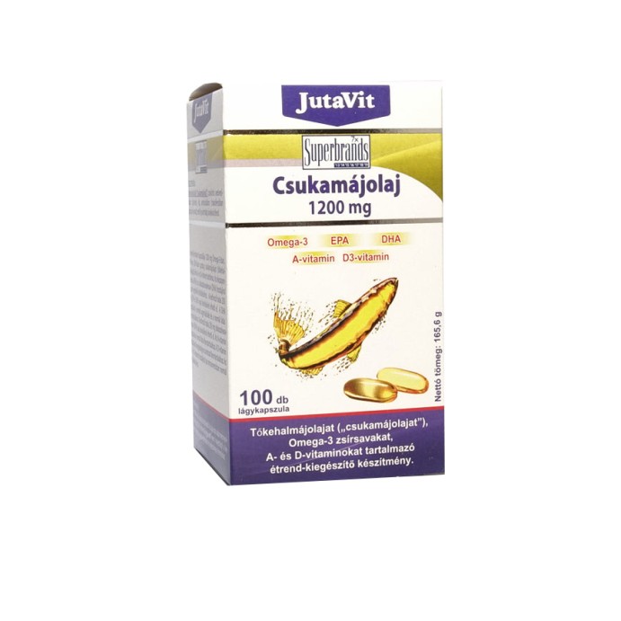 Ulei de Ficat de Cod Omega-3 (100 capsule), JutaVit